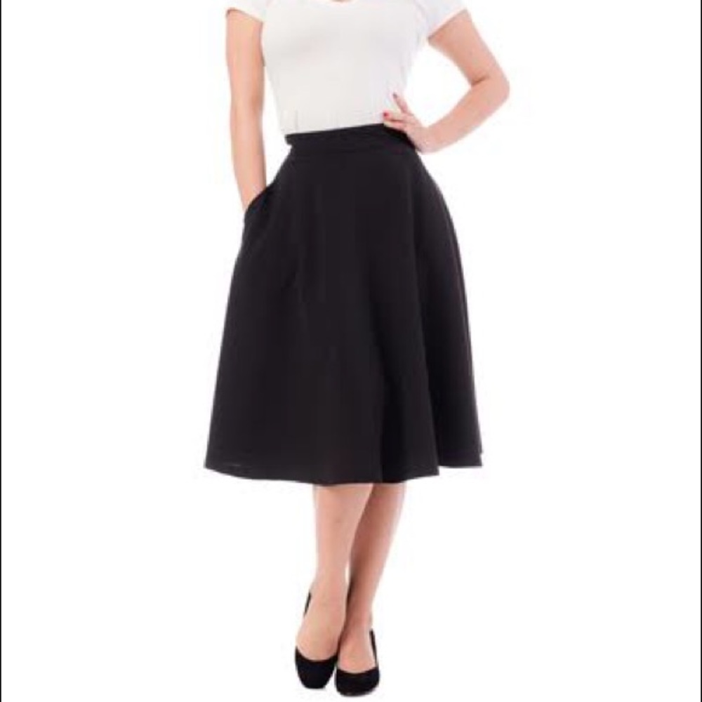 rocksteady black thrills circle skirt with pockets